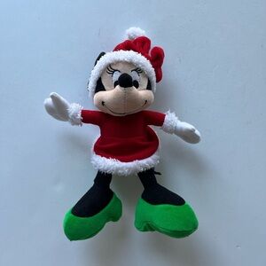 Christmas Minnie Mouse Stuffed Animal Mrs Claus Disney Toy Holiday Gift 10"